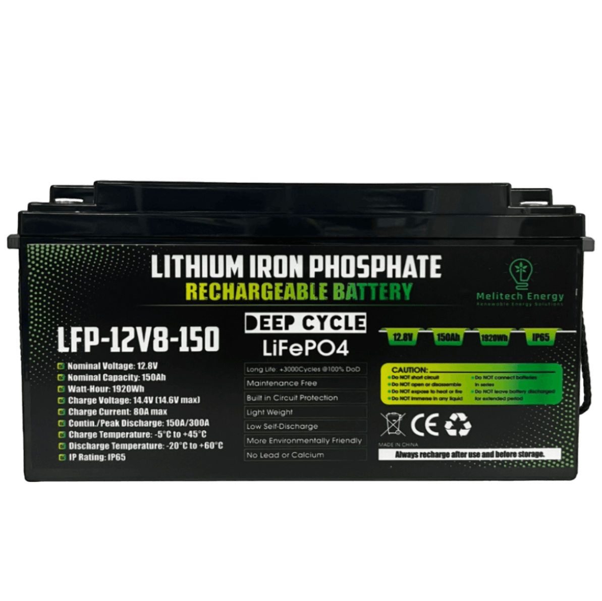 150Ah Lithium Battery | 12V 150Ah Battery | Melitech Energy