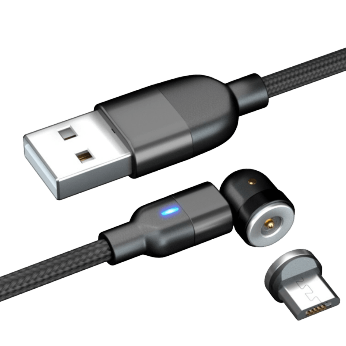 Magnetic USB charging cable + Micro adapter - Melitech Energy